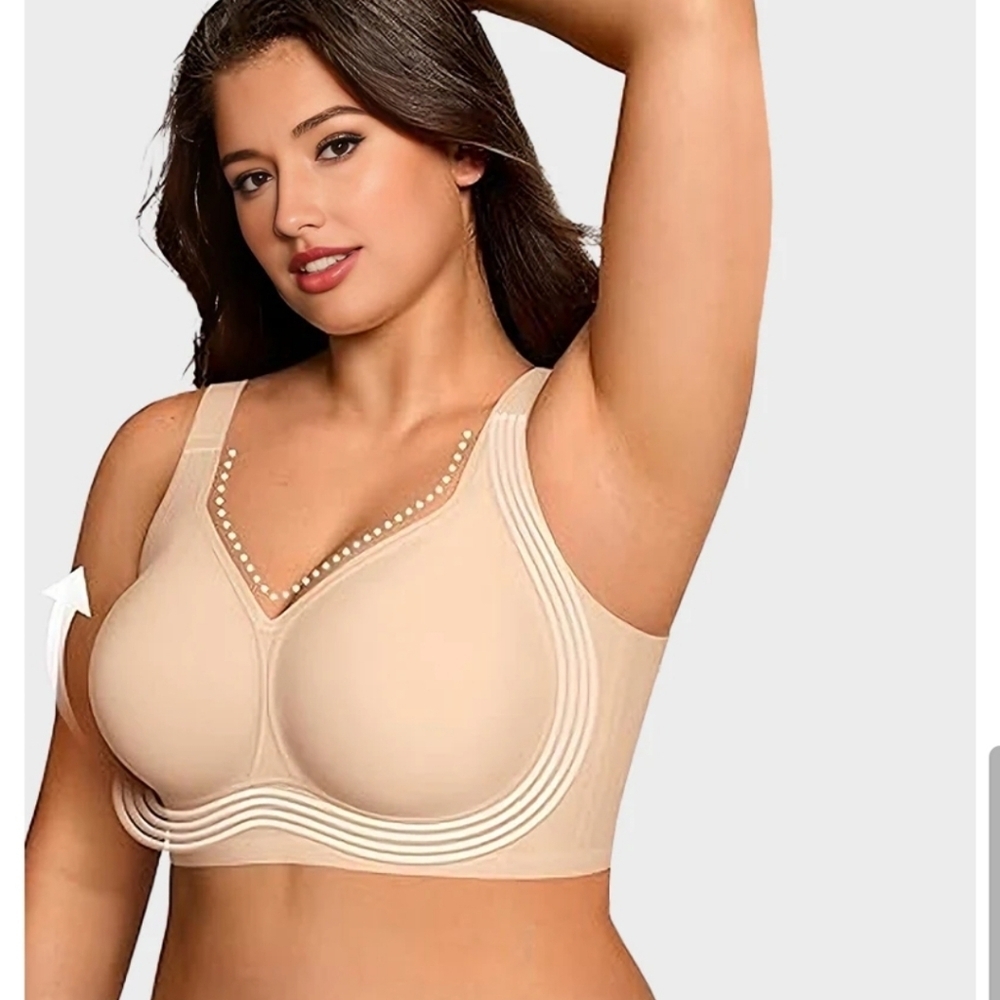 Shecurve Seamless Comfort Jelly Bra in Nude, Size 3XL, New - Picture 7 of 11